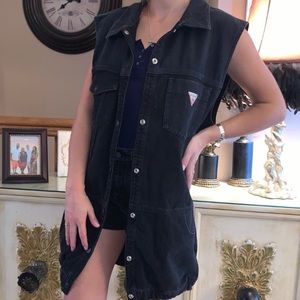 Guess Jeans button up Denim smock/vest
